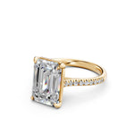 Load image into Gallery viewer, Abhira Emerald Solitaire Diamond Womens Ring