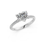 Load image into Gallery viewer, Aayushi Heart Solitaire Diamond Womens Ring
