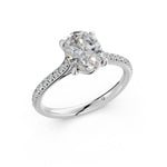 Load image into Gallery viewer, Aarunya Oval Solitaire Diamond Womens Ring