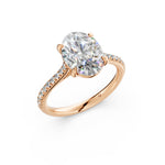 Load image into Gallery viewer, Aaradhya Oval Solitaire Diamond Womens Ring