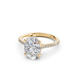 Load image into Gallery viewer, Aaradhya Oval Solitaire Diamond Womens Ring