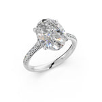 Load image into Gallery viewer, Aarohi Oval Solitaire Diamond Womens Ring