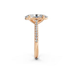 Load image into Gallery viewer, Ziyana Oval Solitaire Diamond Womens Ring