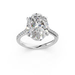 Load image into Gallery viewer, Ziyana Oval Solitaire Diamond Womens Ring