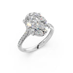 Load image into Gallery viewer, Ziyana Oval Solitaire Diamond Womens Ring