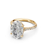 Load image into Gallery viewer, Ziyana Oval Solitaire Diamond Womens Ring