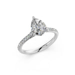 Load image into Gallery viewer, Zira Pear Solitaire Diamond Womens Ring