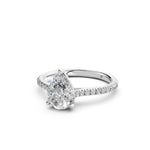 Load image into Gallery viewer, Zira Pear Solitaire Diamond Womens Ring