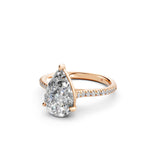 Load image into Gallery viewer, Ziana Pear Solitaire Diamond Womens Ring