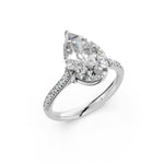 Load image into Gallery viewer, Zeira Pear Solitaire Diamond Womens Ring