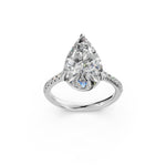 Load image into Gallery viewer, Zarza Pear Solitaire Diamond Womens Ring