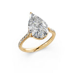 Load image into Gallery viewer, Zarza Pear Solitaire Diamond Womens Ring