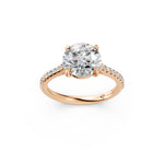 Load image into Gallery viewer, Zamya Round Solitaire Diamond Womens Ring
