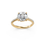 Load image into Gallery viewer, Zamya Round Solitaire Diamond Womens Ring