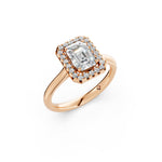 Load image into Gallery viewer, Yira Emerald Solitaire Diamond Womens Ring