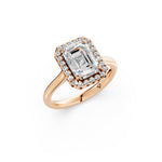 Load image into Gallery viewer, Yiana Emerald Solitaire Diamond Womens Ring