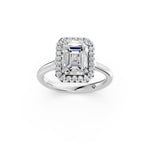 Load image into Gallery viewer, Yiana Emerald Solitaire Diamond Womens Ring