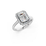 Load image into Gallery viewer, Yiana Emerald Solitaire Diamond Womens Ring