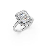 Load image into Gallery viewer, Yeira Emerald Solitaire Diamond Womens Ring