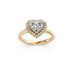 Load image into Gallery viewer, Yania Heart Solitaire Diamond Womens Ring