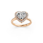 Load image into Gallery viewer, Yamya Heart Solitaire Diamond Womens Ring