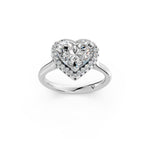 Load image into Gallery viewer, Yamya Heart Solitaire Diamond Womens Ring