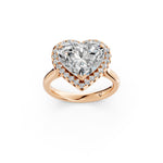 Load image into Gallery viewer, Yaira Heart Solitaire Diamond Womens Ring