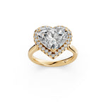Load image into Gallery viewer, Yaira Heart Solitaire Diamond Womens Ring