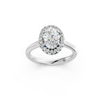 Load image into Gallery viewer, Xira Oval Solitaire Diamond Womens Ring