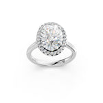 Load image into Gallery viewer, Xeira Oval Solitaire Diamond Womens Ring