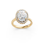 Load image into Gallery viewer, Xeira Oval Solitaire Diamond Womens Ring