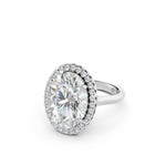 Load image into Gallery viewer, Xarza Oval Solitaire Diamond Womens Ring