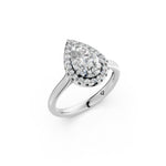Load image into Gallery viewer, Xania Pear Solitaire Diamond Womens Ring