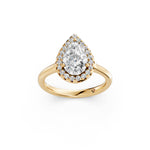 Load image into Gallery viewer, Xania Pear Solitaire Diamond Womens Ring