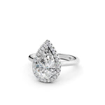 Load image into Gallery viewer, Xamya Pear Solitaire Diamond Womens Ring