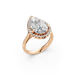 Load image into Gallery viewer, Xaira Pear Solitaire Diamond Womens Ring