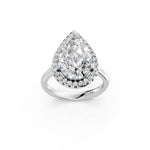 Load image into Gallery viewer, Xaira Pear Solitaire Diamond Womens Ring