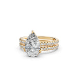 Load image into Gallery viewer, Vaara Pear Solitaire Diamond Womens Ring
