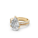Load image into Gallery viewer, Uvya Pear Solitaire Diamond Womens Ring