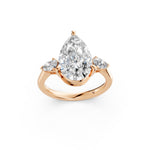 Load image into Gallery viewer, Naara Pear Solitaire Diamond Womens Ring