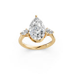Load image into Gallery viewer, Naara Pear Solitaire Diamond Womens Ring