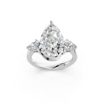 Load image into Gallery viewer, Myra Pear Solitaire Diamond Womens Ring