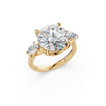 Load image into Gallery viewer, Miana Round Solitaire Diamond Womens Ring