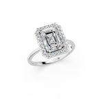 Load image into Gallery viewer, Rira Emerald Solitaire Diamond Womens Ring