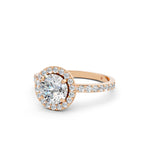 Load image into Gallery viewer, Qaira Round Solitaire Diamond Womens Ring