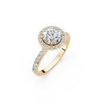Load image into Gallery viewer, Qaira Round Solitaire Diamond Womens Ring