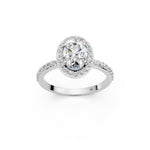Load image into Gallery viewer, Qaara Oval Solitaire Diamond Womens Ring