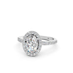Load image into Gallery viewer, Qaara Oval Solitaire Diamond Womens Ring