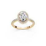 Load image into Gallery viewer, Qaara Oval Solitaire Diamond Womens Ring