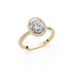 Load image into Gallery viewer, Qaara Oval Solitaire Diamond Womens Ring